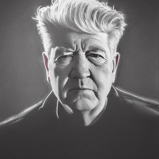 Prompt: David Lynch portrait, Chiaroscuro lighting