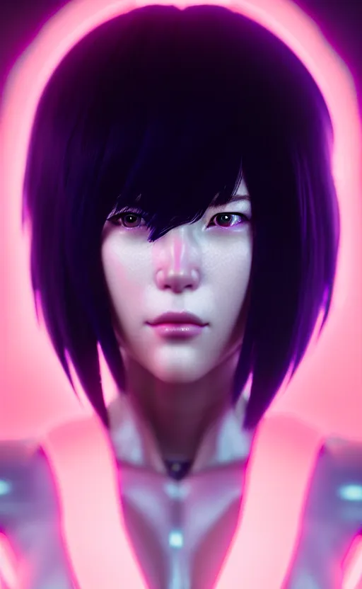 Image similar to a film still portrait of a motoko kusanagi ghost in the shell, finely detailed features : : gits sac twenty forty five netflix : : by ilya kuvshinov, rossdraws, artgerm, sola digital arts, octane render, production ig, volumetric lighting, anti aliasing, raytracing : :