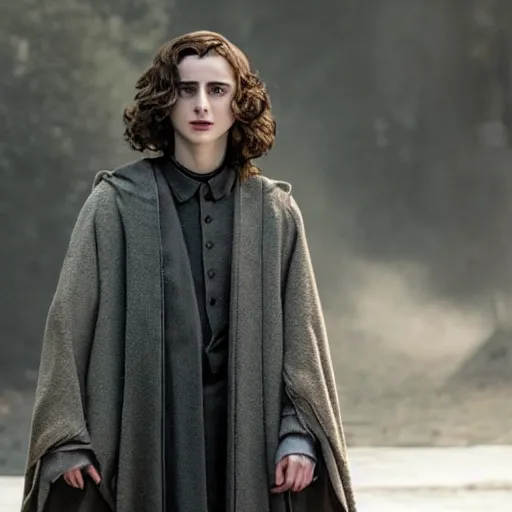 Prompt: Timothée Chalamet as Dumbledore in Harry Potter