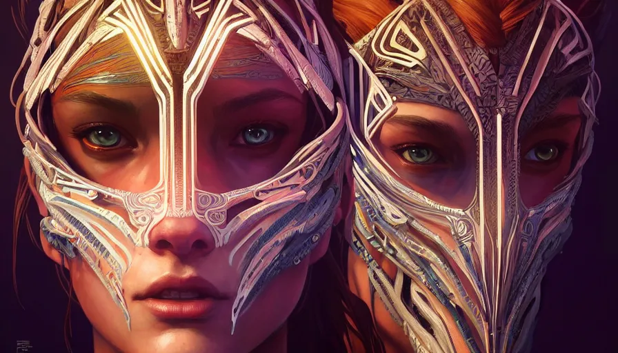 Image similar to symmetry!! portrait of machine from horizon zero dawn, intricate, elegant, highly detailed, digital painting, artstation, concept art, smooth, sharp focus, illustration, art by artgerm and greg rutkowski and alphonse mucha, 8 k