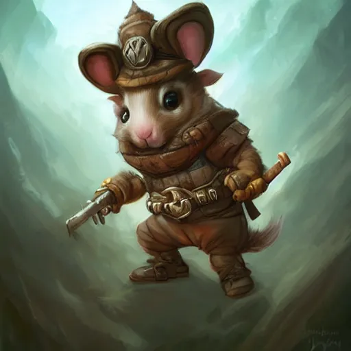 Image similar to cute little anthropomorphic Guinea Pig dressed Jetstream Sam, ultra wide lens shot , tiny, small, short, cute and adorable, pretty, beautiful, DnD character art portrait, matte fantasy painting, DeviantArt Artstation, by Jason Felix by Steve Argyle by Tyler Jacobson by Peter Mohrbacher, cinematic lighting