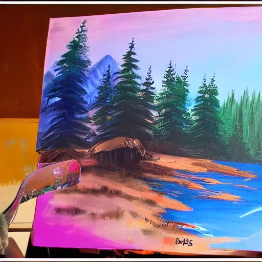 Prompt: gpu painting with bob ross