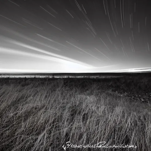 Prompt: long exposure night lansdscapes, 5 seconds shutter