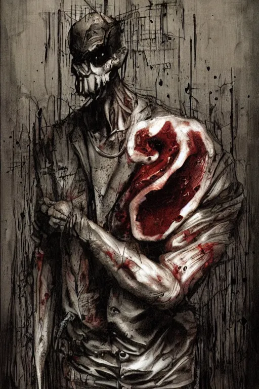 Image similar to butcher artwork by ben templesmith