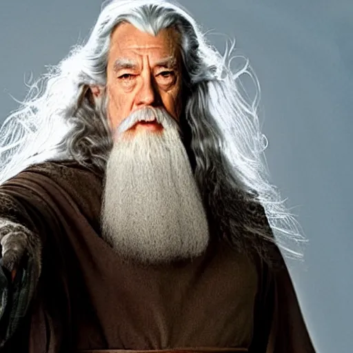 Image similar to Gandalf as Defense against the Dark Arts teacher in Hogwarts