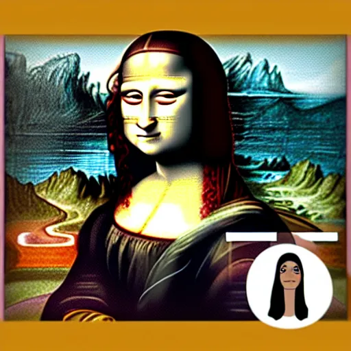 Prompt: the mona lisa in a cartoon style