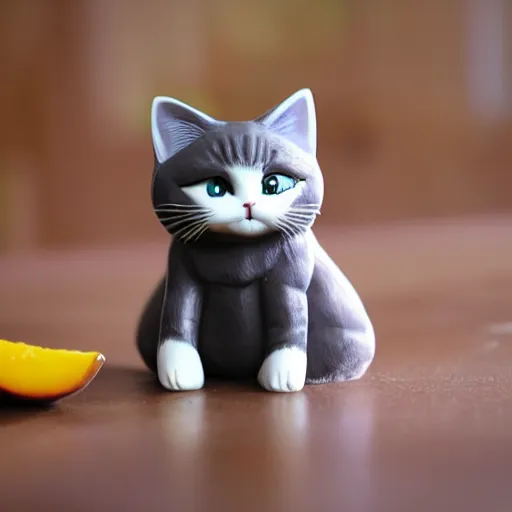 Image similar to figurine of cute cat as mango