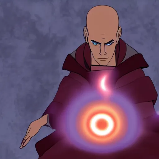 Image similar to Hayden Christensen in Avatar: the last airbender, designed by Bryan Konietzko