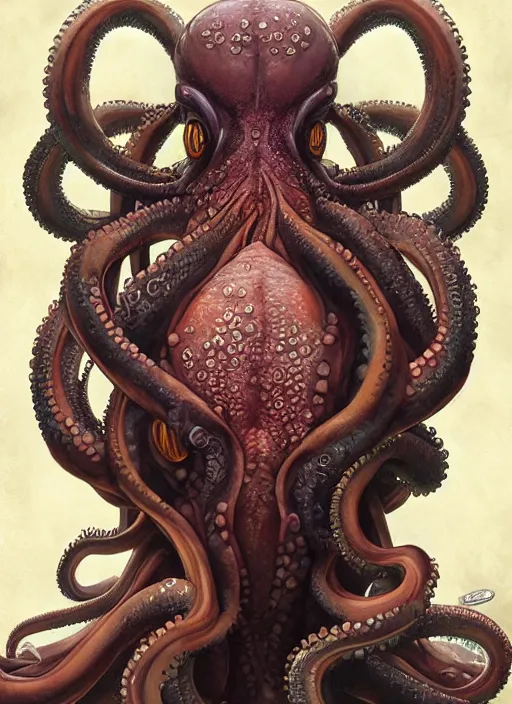 Image similar to a detailed face portrait of the queen of blades, octopus, cthulu, by tom bagshaw, by yusuke murata, by hiroya oku, by zdzisław beksinski, trending on artstation