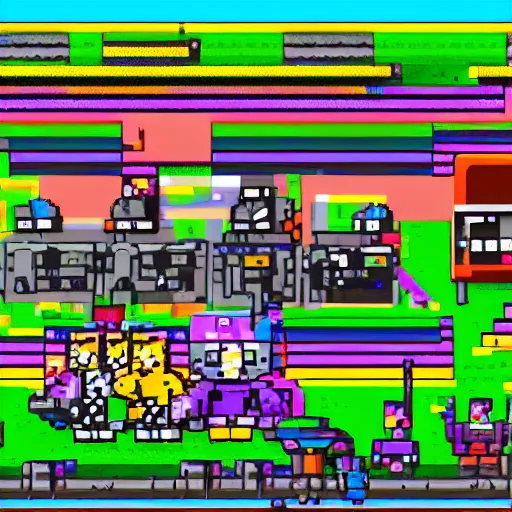 Image similar to a pixel art picture of an android girl with a gun, the bunny - children army charges into battle, pixel art, featured on pixiv, pixiv contest winner, 2 d game art, # pixelart, rough, sense of awe, kinetic