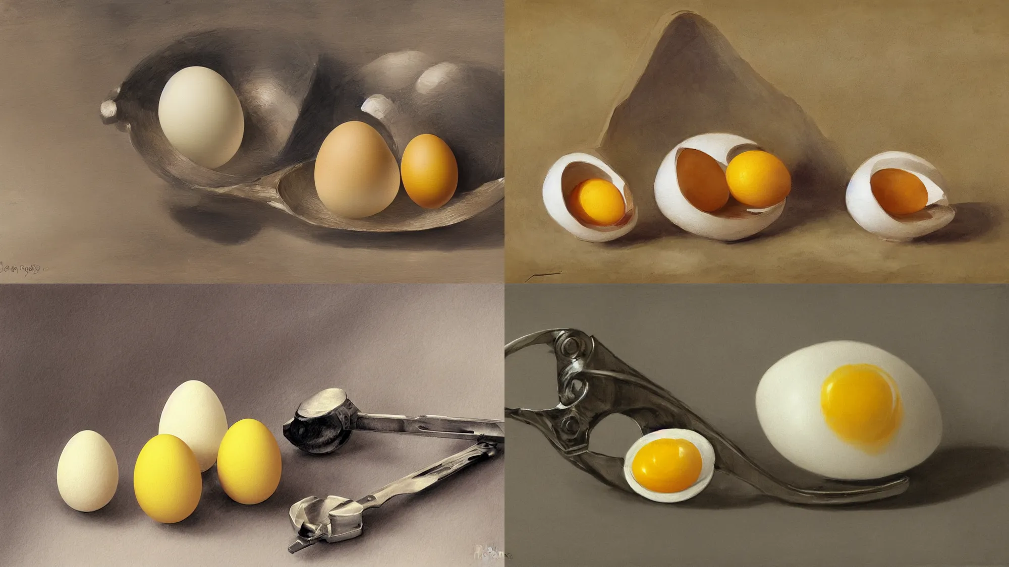 Prompt: calipers on egg, fantasy art