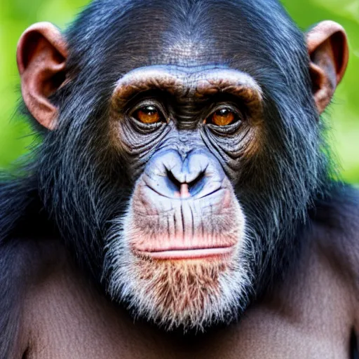 Image similar to mugshot of chimpanzee