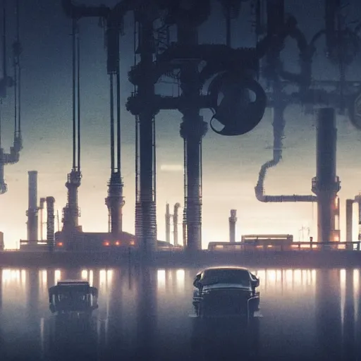 Prompt: mega industrial landscape with atmosphere like blade runner 2049