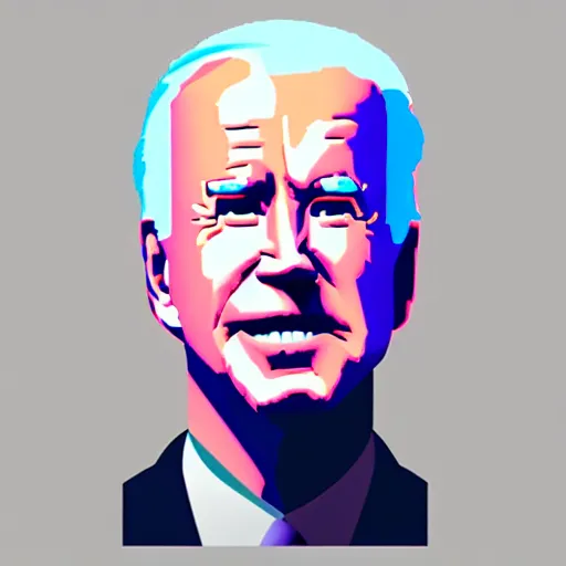 Image similar to A weaved portrait of Joe Biden