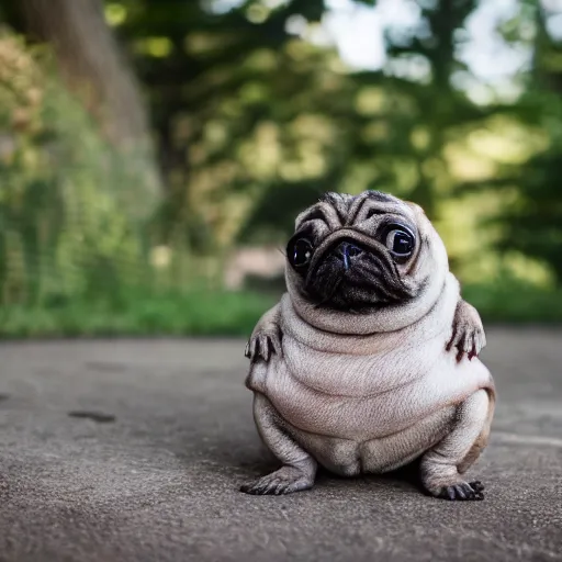 Image similar to a Tardigrade Pug Hybrid, A tardigrade that looks like a pug, afternoon hangout, good times photograph, candid