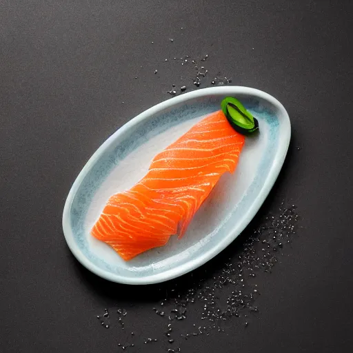 Image similar to toasted seaweed wrapped around sushi rice, filled with smoked salmon and free range eggs, 8 k resolution, food photography, studio lighting, sharp focus, hyper - detailed