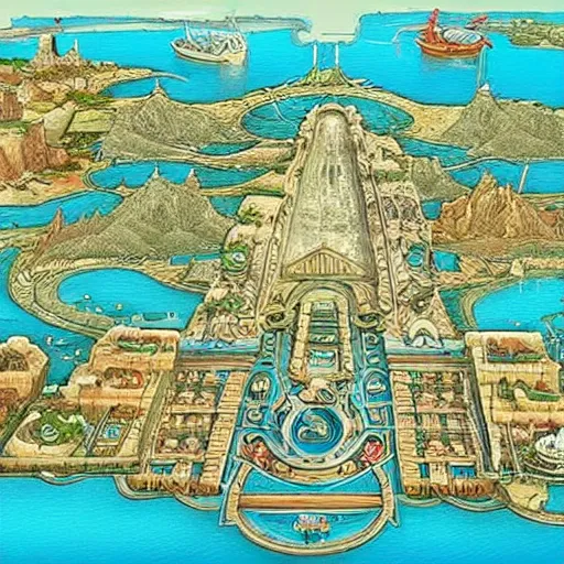 Prompt: a beautiful epic photo of the city of atlantis in its hay day, dslr, intricate detail, stunning