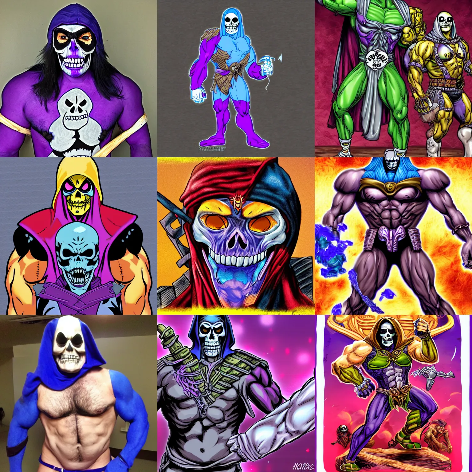 Prompt: mattmcmuscles as skeletor