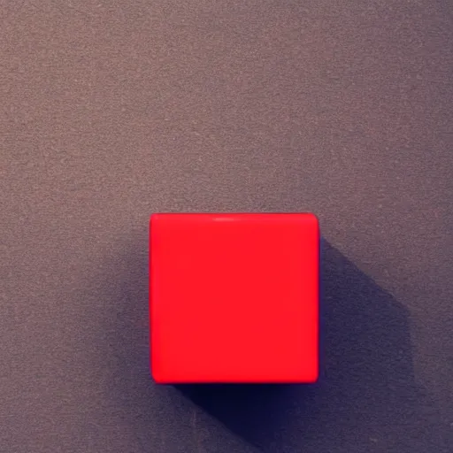 Prompt: a red cube on top of a blue sphere