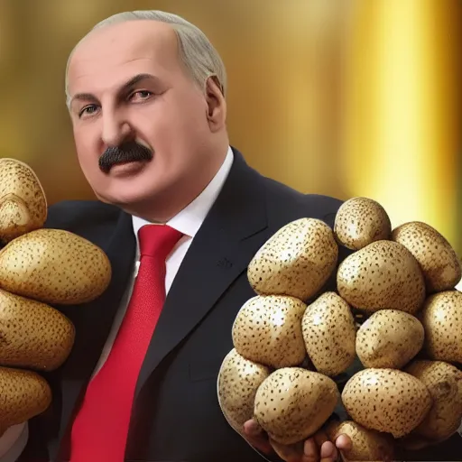 Image similar to Alexander Lukashenko as a potato