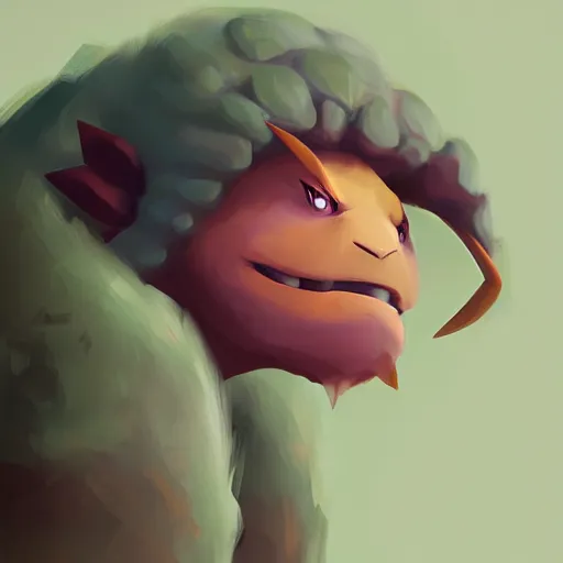 Prompt: A troll pokemon, portrait artwork by Sergey Kolesov , arstation,