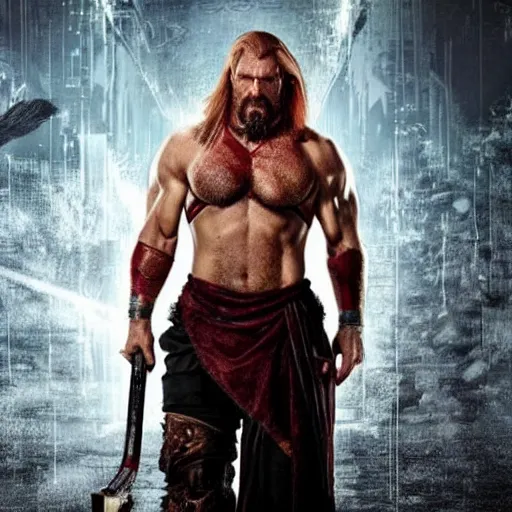 Prompt: triple h as kratos