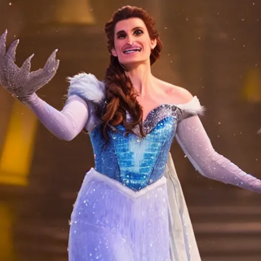 Image similar to A still of Idina Menzel as Elsa