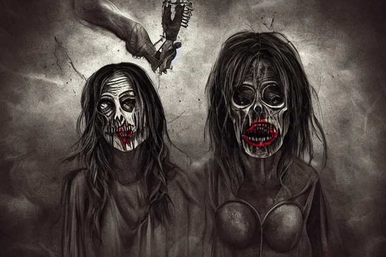 Image similar to never go to sleep now, horror art, creepy