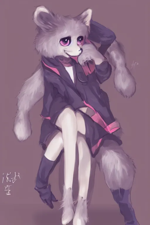 Image similar to a female fursona, trending on pixiv, by kawacy, furry art