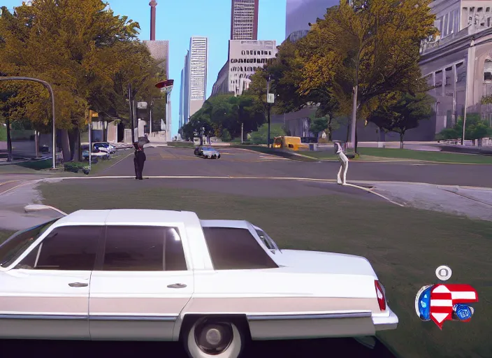 Image similar to ps 4 gameplay, john f kennedy in dallas motorcade, dealy plaza, life is strange, unreal engine