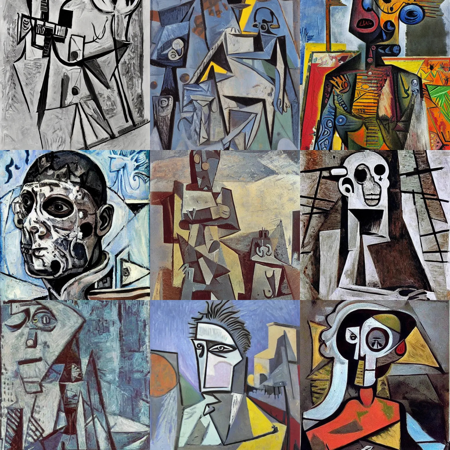 Prompt: post-apocalyptic art by Pablo Picasso