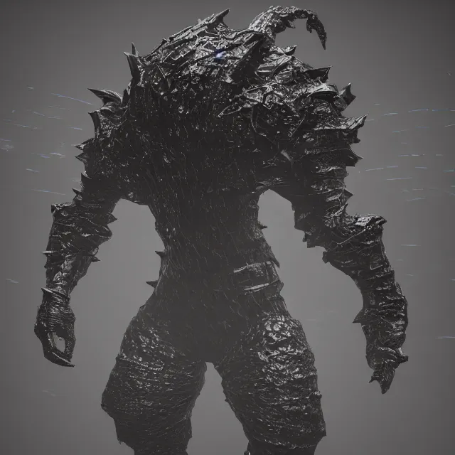 Prompt: balenciaga fashion monster reimagined as a boss in dark souls, dark cinematic, volumetric, realistic, cinematic lighting, ray tracing, unreal engine 5, unreal engine render, octane render, hyper realistic, photo, 8 k