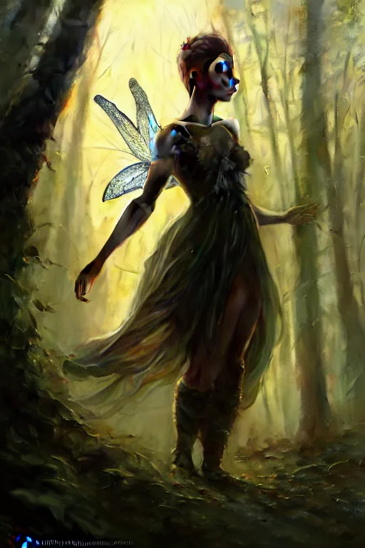 Image similar to cinematic shot of an epic portrait of a fairy dressed in military clothes, shiny skin, beautiful eyes, beautiful, small details, night setting, realistic poster with volumetric light from craig mallism, artgerm, jeremy lipkin and michael garmash, unreal engine, radiant light, detailed and complex environment, digital art, trends at art station, a masterpiece