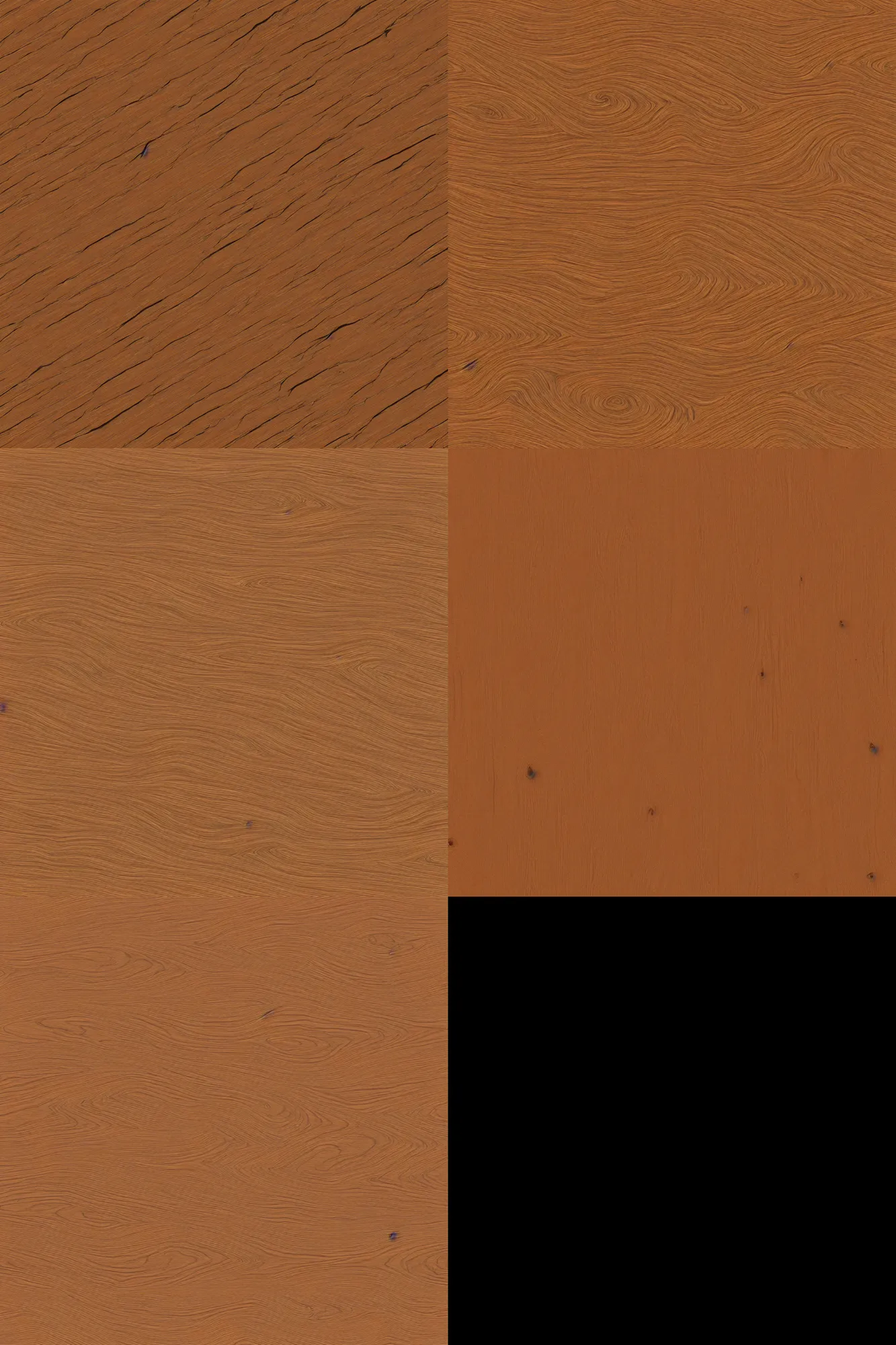 Prompt: 4K old and dusty wood floor with scratches and bumps seamless texture. Close up PBR material.