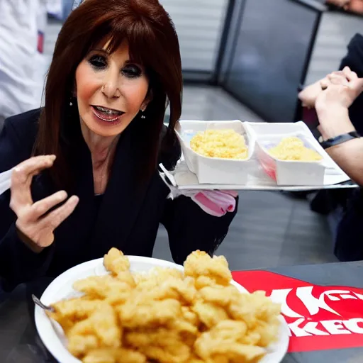 Prompt: Cristina Kirchner eating KFC