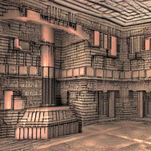 Image similar to hyperreal, 3D render, of a Archville from DOOM 1993 game