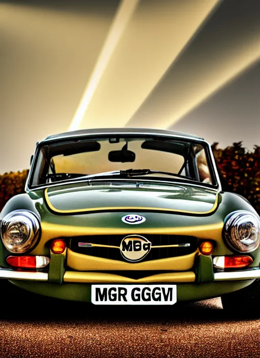 Prompt: many ( mgb ( vehicle ) ) sharpfocus, photorealism, soft diffuse autumn lights, some sun light ray, dark room wall, canon 5 d 5 0 mm lens, isometric