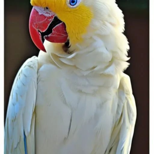 Image similar to albino macaw parrot