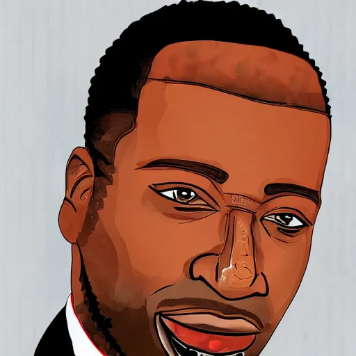 Prompt: [portrait of Gucci Mane as a GTA character, close up]