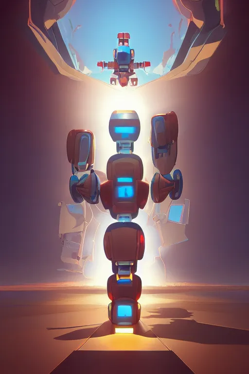 Image similar to metabots medabots medarotto medarot robot minimalist comics, behance hd by jesper ejsing, by rhads, makoto shinkai and lois van baarle, ilya kuvshinov, rossdraws global illumination ray tracing hdr radiating a glowing aura