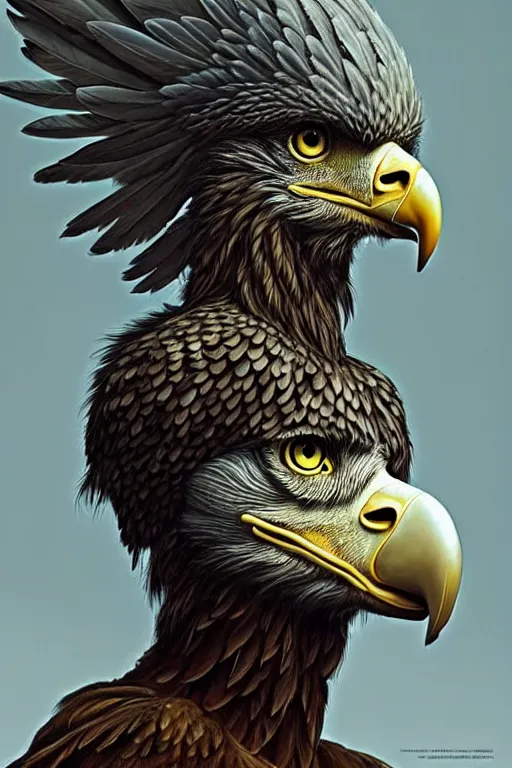 Prompt: epic professional digital art of female human - eagle hybrid animal, sitting and wearing human air force jumpsuit, humanoid feathered head, eagle beak, by reyna rochin, ignacio fernandez rios, leesha hannigan, wayne haag, artstation, cgsociety, epic, much wow, much detail, gorgeous, detailed, cinematic, masterpiece