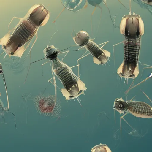 Image similar to cute zooplankton, cgi render, unreal engine, soft shading, adorable