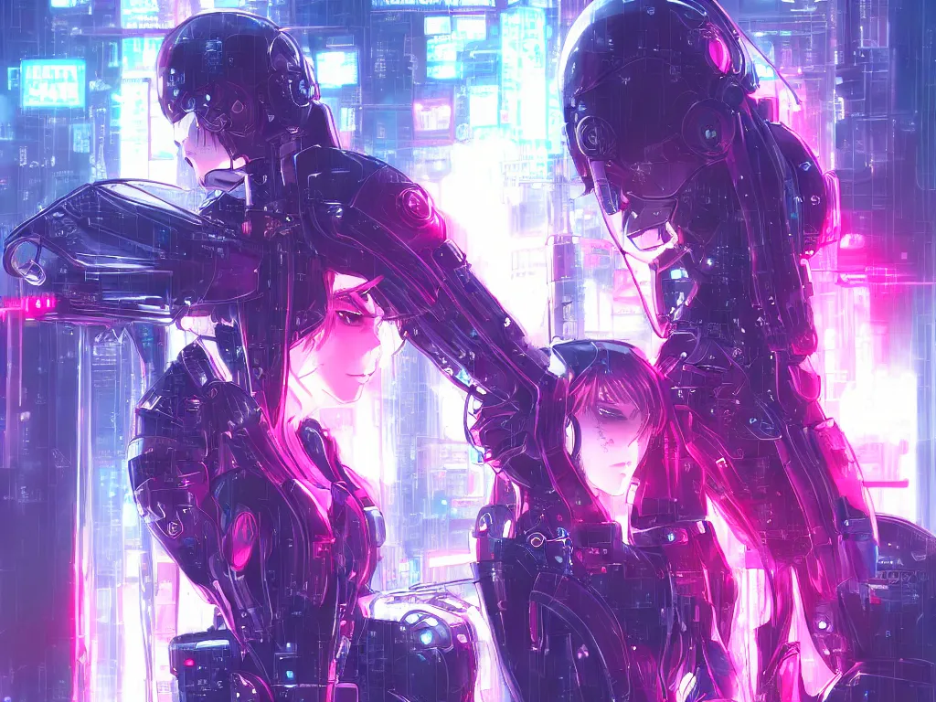 Image similar to portrait anime visual futuristic female cyber airforce, on cyberpunk neon light tokyo rainy rooftop, ssci - fi and fantasy, intricate and very beautiful, human structure, concept art, sharp focus, anime drwaing by rossdraws, frostine engine