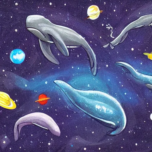 Image similar to space whales