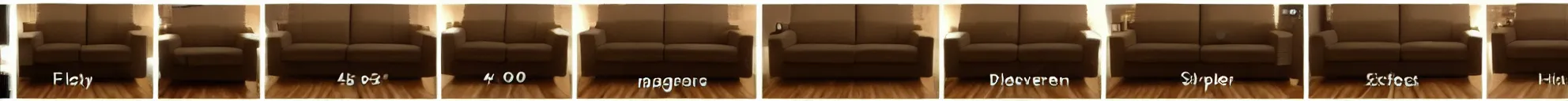 Prompt: 8 consistent progressing frames from a video of a couch on fire at night