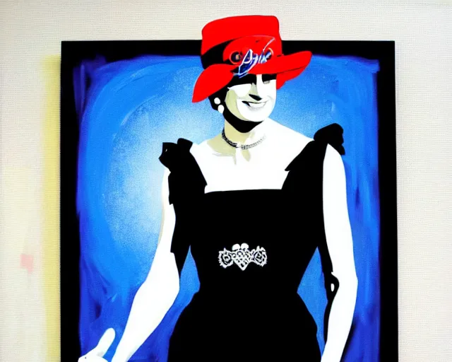 Image similar to lady diana, artwork by alec monopoly