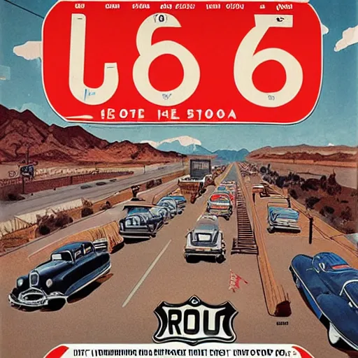 Image similar to history of route 6 6, idea magazine cover story 2 0 3 3, 8 k highly detailed, moma museum