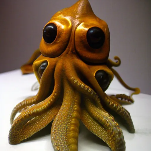 Image similar to a perfectly rendered octopus humanoid. Friendly, charming.