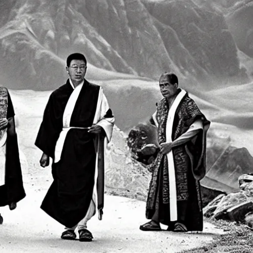 Image similar to Priest Tripitaka on a pilgrimage to India to fetch holy scriptures and save the world, Movie Still