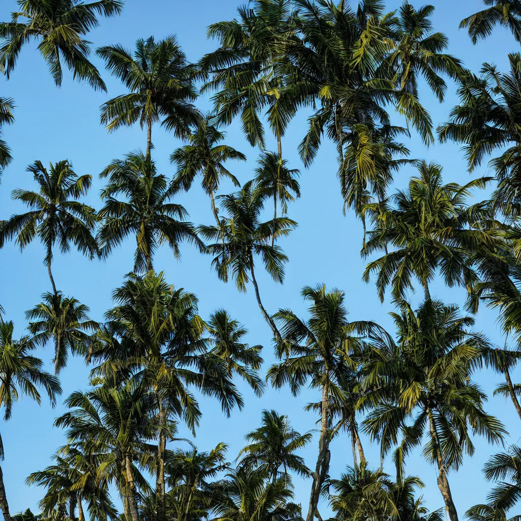 Prompt: a perfect photo of palm trees. Behance